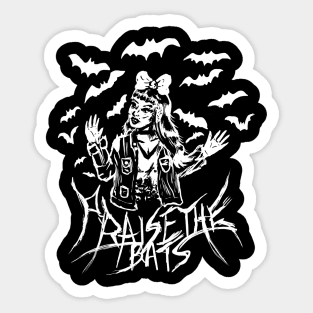 Praise The Bats Goth Punk Girl Sticker